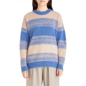 NWT Madewell Space-Dyed Wool Otis Pullover Sweater Sky Spacedye Women's Sz Small